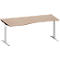Schäfer Shop Genius Freiformschreibtisch MODENA FLEX, Ansatz links, Breite 1800 mm, Eiche-Dekor