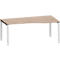 Schäfer Shop Genius Freiformschreibtisch MODENA FLEX, Ansatz rechts, B 1800 mm, Eiche-Dekor