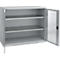 Schaefer Shop Genius FS, 3 OH, afsluitbaar, 2 legborden, tot 450 kg, B 1343 mm, staal, alu wit RAL 9006/wit RAL 9006