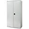 Schäfer Shop Genius FS armario con puerta abatible, acero, con orificios de ventilación, ancho 1055 x fondo 520 x alto 1950 mm, 5 OH, gris claro/gris claro, hasta 500 kg
