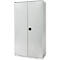 Schäfer Shop Genius FS armoire à portes battantes, acier, avec trous de ventilation, L 1055 x P 520 x H 1950 mm, 5 OH, gris clair/gris clair, jusqu'à 500 kg