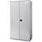 Schäfer Shop Genius FS vleugeldeurkast, staal, met ventilatiegaten, B 1055 x D 520 x H 1950 mm, 5 OH, witaluminium/wit-aluminium, tot 500 kg