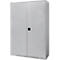 Schäfer Shop Genius FS vleugeldeurkast, staal, met ventilatiegaten, B 1343 x D 520 x H 1950 mm, 5 OH, witaluminium/wit-aluminium, tot 750 kg