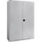 Schäfer Shop Genius FS vleugeldeurkast, staal, met ventilatiegaten, B 1343 x D 520 x H 1950 mm, 5 OH, witaluminium/wit-aluminium, tot 750 kg