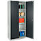 Schäfer Shop Genius FS vleugeldeurkast, staal, met ventilatiegaten, B 810 x D 520 x H 1950 mm, 5 OH, lichtgrijs/antracietgrijs, tot 300 kg