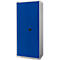 Schäfer Shop Genius FS vleugeldeurkast, staal, met ventilatiegaten, B 810 x D 520 x H 1950 mm, 5 OH, witaluminium/ gentiaanblauw, tot 300 kg