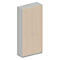 Schäfer Shop Genius Garderobekast TETRIS SOLID, 6 ordnerhoogtes, 1 legbord, kledingstang, afsluitbaar, B 1000 x D 412 x H 2239 mm, wit alu/ahorn
