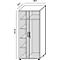 Schäfer Shop Genius Garderobekast TETRIS WOOD, 5 ordnerhoogten, H 1910 mm, hoogte incl. glijders, wit/grafiet 
