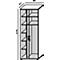 Schäfer Shop Genius Garderobekast TETRIS WOOD, 6 ordnerhoogten, H 2270 mm, hoogte incl. glijders, wit 