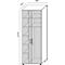 Schäfer Shop Genius Garderobekast TETRIS WOOD, 6 ordnerhoogten, H 2270 mm, hoogte incl. glijders, wit/grafiet 