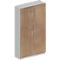 Schäfer Shop Genius Garderobenschrank TETRIS SOLID, 5 OH, 1 Fachboden, Kleiderstange, abschließbar, B 1200 x T 412 x H 2143 mm, weißalu/Kirsche-Romana
