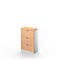 Schäfer Shop Genius Hängeregristraturschrank TETRIS SOLID, 3 Schübe, 3 OH B 800 x H 1170 mm, Buche-Dekor/weißalu