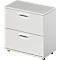 Schäfer Shop Genius Hangmappenkast TETRIS WOOD, 2 ordnerhoogten, B 800 x D 421 x H 800 mm, hoogte incl. glijders, lichtgrijs