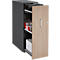 Schäfer Shop Genius Hochcontainer TETRIS WOOD, 3 Schübe + 1 Utensilienauszug, B 424 x T 803 x H 1296 mm, graphit/Eiche
