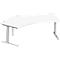 Schäfer Shop Genius hoekbureau MODENA FLEX 135°, bevestiging links, C-voet rechthoekige buis, B 2165 mm, wit/wit
