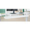 Schäfer Shop Genius Kabelkanal für Tischbreite 2000 mm, abklappbar, Stahl, weiß, B 1600 mm 
