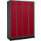 Schäfer Shop Genius Kledinglocker met fitting, 4 compartimenten, draaigrendelslot, antraciet/rood