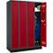 Schäfer Shop Genius Kledinglocker met fitting, 4 compartimenten, draaigrendelslot, antraciet/rood