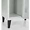 Schäfer Shop Genius Kledinglocker met poten, 2 compartimenten, B 630 x D 500 X H 1850 mm, veiligheidsdraaigrendelslot, lichtgrijs/lichtgrijs