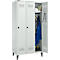 Schäfer Shop Genius Kledinglocker met poten, 3 compartimenten, 300 mm compartimentbreedte, veiligheidsdraaigrendelslot, lichtgrijs/lichtgrijs