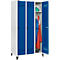 Schäfer Shop Genius Kledinglocker met poten, 3 compartimenten, draaigrendelslot, lichtgrijs/gentiaanblauw