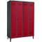 Schäfer Shop Genius Kledinglocker met poten, 4 compartimenten, draaigrendelslot, antraciet/rood