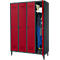 Schäfer Shop Genius Kledinglocker met poten, 4 compartimenten, draaigrendelslot, antraciet/rood