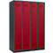 Schäfer Shop Genius kleerkast met onderstel, 4 vakken, 300 mm vakbreedte, draaislot, antraciet/rood antraciet/rubberrood