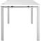 Schäfer Shop Genius Konferenztisch MODENA FLEX, Quadrat, 4-Fuss Quadratrohr, B 800 x T 800 x H 720-840 mm, lichtgrau/weissaluminium RAL 9006