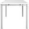 Schäfer Shop Genius Konferenztisch MODENA FLEX, Quadrat, 4-Fuß Rundrohr, B 800 x T 800 x H 720-840 mm, lichtgrau/weißaluminium RAL 9006 