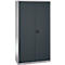 Schäfer Shop Genius Magazinschrank FS, 5 OH, abschließbar, 10 Fachböden, 2 Lochrasterplatten, bis 450 kg, B 1055 x T 520 x H 1950 mm, weißalu/anthrazitgrau