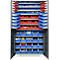 Schäfer Shop Genius Magazinschrank, mit Sichtlagerkästen, B 1055 x T 520 x H 1950 mm, anthrazitgrau/lichtgrau