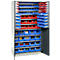 Schäfer Shop Genius Magazinschrank, mit Sichtlagerkästen, B 1055 x T 520 x H 1950 mm, anthrazitgrau/lichtgrau