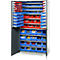 Schäfer Shop Genius Magazinschrank, mit Sichtlagerkästen, B 1055 x T 520 x H 1950 mm, anthrazitgrau/lichtgrau