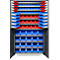 Schäfer Shop Genius Magazinschrank, mit Sichtlagerkästen, B 1055 x T 520 x H 1950 mm, anthrazitgrau/lichtgrau