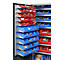 Schäfer Shop Genius Magazinschrank, mit Sichtlagerkästen, B 1055 x T 520 x H 1950 mm, anthrazitgrau/lichtgrau