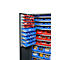 Schäfer Shop Genius Magazinschrank, mit Sichtlagerkästen, B 1055 x T 520 x H 1950 mm, anthrazitgrau/weißaluminium
