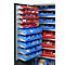 Schäfer Shop Genius Magazinschrank, mit Sichtlagerkästen, B 1055 x T 520 x H 1950 mm, anthrazitgrau/weißaluminium