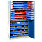Schäfer Shop Genius Magazinschrank, mit Sichtlagerkästen, B 1055 x T 520 x H 1950 mm, enzianblau/lichtgrau