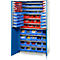 Schäfer Shop Genius Magazinschrank, mit Sichtlagerkästen, B 1055 x T 520 x H 1950 mm, enzianblau/lichtgrau