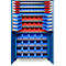 Schäfer Shop Genius Magazinschrank, mit Sichtlagerkästen, B 1055 x T 520 x H 1950 mm, enzianblau/lichtgrau