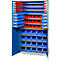 Schäfer Shop Genius Magazinschrank, mit Sichtlagerkästen, B 1055 x T 520 x H 1950 mm, enzianblau/lichtgrau