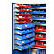 Schäfer Shop Genius Magazinschrank, mit Sichtlagerkästen, B 1055 x T 520 x H 1950 mm, enzianblau/lichtgrau