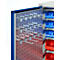 Schäfer Shop Genius Magazinschrank, mit Sichtlagerkästen, B 1055 x T 520 x H 1950 mm, enzianblau/lichtgrau
