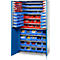 Schäfer Shop Genius Magazinschrank, mit Sichtlagerkästen, B 1055 x T 520 x H 1950 mm, enzianblau/weißaluminium