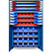 Schäfer Shop Genius Magazinschrank, mit Sichtlagerkästen, B 1055 x T 520 x H 1950 mm, enzianblau/weißaluminium