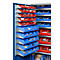 Schäfer Shop Genius Magazinschrank, mit Sichtlagerkästen, B 1055 x T 520 x H 1950 mm, enzianblau/weißaluminium