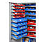 Schäfer Shop Genius Magazinschrank, mit Sichtlagerkästen, B 1055 x T 520 x H 1950 mm, weißaluminium