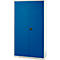 Schäfer Shop Genius materiaalkast FS, 5 OH, afsluitbaar, 4 legborden/12 laden, tot 450 kg, B 1055 x D 520 x H 1950 mm, staal, lichtgrijs/gentiaanblauw