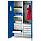 Schäfer Shop Genius materiaalkast FS, 5 OH, afsluitbaar, 4 legborden/12 laden, tot 450 kg, B 1055 x D 520 x H 1950 mm, staal, lichtgrijs/gentiaanblauw